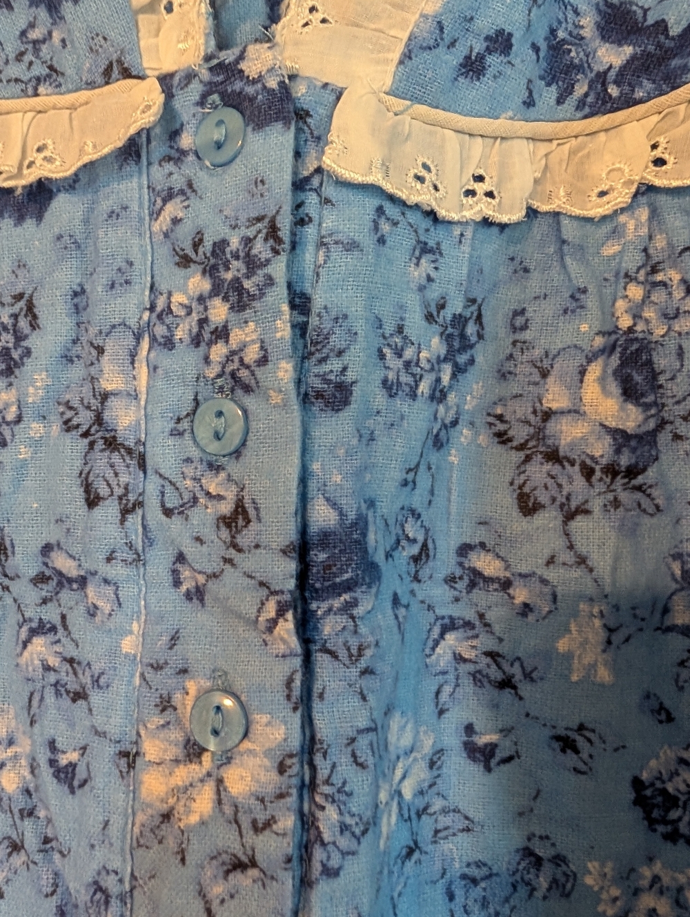 Cozee Corner Sz.XLP 100% Cotton Nightgown Blue - Picture 6 of 16